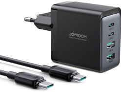 JOYROOM Incarcator Priza 2 x Type-C, 2 x USB, 67W + cablu Type-C, 100W, JoyRoom (TCG02), Black