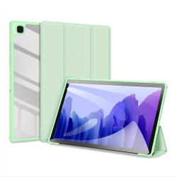 Samsung Tab A7 10.4 (2020) SM-T500 / T505, mappa tok, Trifold, légpárnás sarok, közepesen ütésálló, átlátszó hátlap, Dux Ducis Toby, zöld - tok-shop