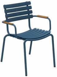 HOUE ReClips kék műanyag kerti szék bambusz karfával (22302-1414-03)