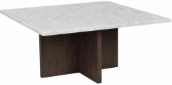 Rowico Fehér márvány dohányzóasztal ROWICO BROOKSVILLE 90 x 90 cm barna talppal (RO-120791)