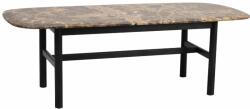 Rowico Barna márvány dohányzóasztal ROWICO HAMMOND 135 x 62 cm fekete talppal (RO-120592)