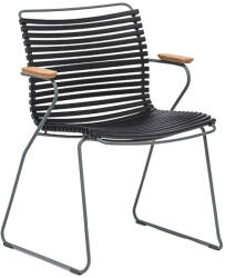HOUE Fekete műanyag kerti szék HOUE Click karfával (10801-2018)