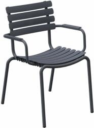 HOUE ReClips szürke műanyag kerti szék karfával (22302-7026-26)