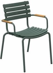 HOUE Zöld műanyag kerti szék HOUE ReClips bambusz karfával (22302-2727-03)