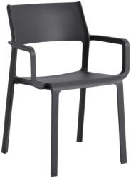 Nardi Antracitszürke műanyag kerti szék Trill karfával (40250.02.000)