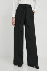 Desigual nadrág női, fekete, magas derekú széles - fekete L - answear - 31 190 Ft