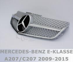 Mercedes Benz W207 C207 A207 E coupe cabrio 2009-2013 króm - ezüst hűtőrács AMG stílusban