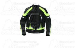 motoros kabát TRACK neon, méret: S, cordura anyagból, kivehető thermo bélés, CE jóváhagyott protektorok, 100% vízálló anyagból,