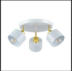 LEDmaster Elza 3xE27 foglalatú kerek állítható fehér/arany színű mennyezeti lámpa (4213)