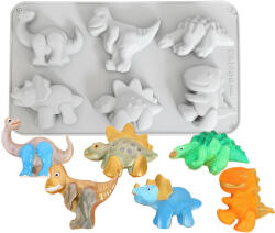 6 részes szilikon forma - Dinoszauruszok (T10124)