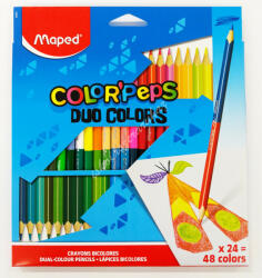 Maped színes ceruza 24 db-os Duo kétvégű