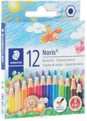 STAEDTLER Színes ceruza készlet, hatszögletű, félhosszú, STAEDTLER "Noris Colour", 12 különböző szín (185 01 C12)