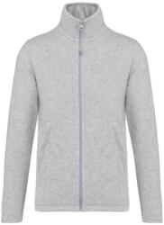 Kariban Uniszex FALCO cipzáras mikropolár pulóver, Kariban KA911, Ash Heather-XL (ka911ash-xl)
