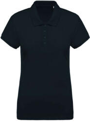Kariban Női organikus rövid ujjú piké póló, Kariban KA210, Navy-L (ka210nv-l)