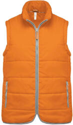 Kariban Uniszex bélelt mellény, cipzáras, Kariban KA6116, Orange-XL (ka6116or-xl)