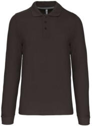 Kariban Férfi hosszú ujjú galléros piké póló, Kariban KA243, Dark Grey-4XL (ka243dg-4xl)