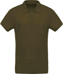 Kariban Férfi organikus rövid ujjú piké póló, Kariban KA209, Mossy Green-3XL (ka209mgn-3xl)