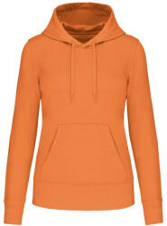 Kariban Női organikus kapucnis pulóver, Kariban KA4028, Light Orange-L (ka4028lor-l)