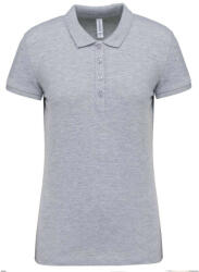 Kariban Női galléros piké póló, rövid ujjú, Kariban KA255, Oxford Grey-S (ka255oxg-s)