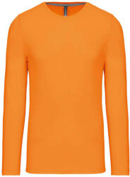 Kariban Férfi kereknyakú hosszú ujjú pamut póló, Kariban KA359, Orange-XL (ka359or-xl)