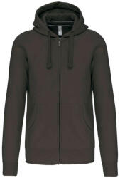 Kariban Uniszex kapucnis cipzáras pulóver, Kariban KA454, Dark Grey-4XL (ka454dg-4xl)