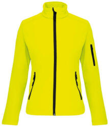Kariban Női 3 rétegű softshell dzseki, Kariban KA400, Fluorescent Yellow-L (ka400fye-l)