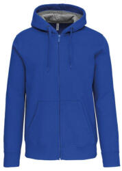 Kariban Uniszex cipzáras kapucnis vastag pulóver, Kariban KA444, Light Royal Blue-3XL (ka444lro-3xl)