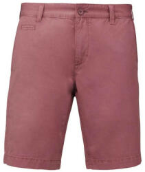 Kariban Férfi használt hatású pamut bermuda, Kariban KA752, Washed Marsala-54 (ka752wmar-54)