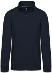 Kariban Férfi galléros 1/4 cipzáros pulóver, Kariban KA487, Navy-4XL (ka487nv-4xl)
