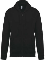 Kariban Uniszex cipzáros kapucnis pulóver, Kariban KA479, Black-2XL (ka479bl-2xl)