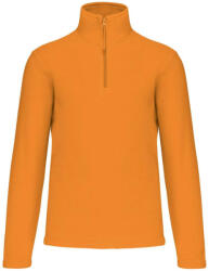 Kariban Uniszex galléros, 1/4 cipzáras mikropolár pulóver, Kariban KA912, Orange-M (ka912or-m)