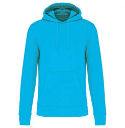 Kariban Férfi organikus kapucnis pulóver, Kariban KA4027, Sea Turquoise-4XL (ka4027set-4xl)