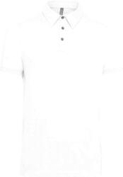 Kariban Férfi galléros rövid ujjú jersey póló, Kariban KA262, White-M (ka262wh-m)