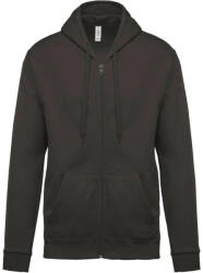 Kariban Uniszex cipzáros kapucnis pulóver, Kariban KA479, Dark Grey-4XL (ka479dg-4xl)
