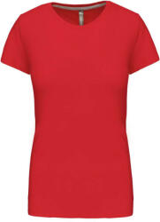 Kariban Női rövid ujjú környakas pamut póló, Kariban KA380, Red-3XL (ka380re-3xl)