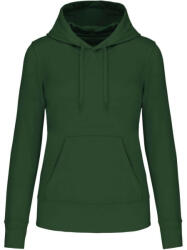 Kariban Női organikus kapucnis pulóver, Kariban KA4028, Forest Green-S (ka4028fo-s)