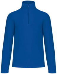 Kariban Uniszex galléros, 1/4 cipzáras mikropolár pulóver, Kariban KA912, Royal Blue-M (ka912ro-m)