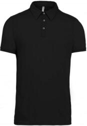Kariban Férfi galléros rövid ujjú jersey póló, Kariban KA262, Black-S (ka262bl-s)