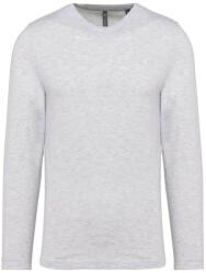 Kariban Férfi kereknyakú hosszú ujjú póló, Kariban KA359, Ash Heather-2XL (ka359ash-2xl)