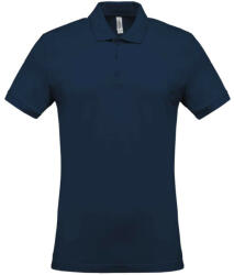 Kariban Férfi galléros piké póló, rövid ujjú, Kariban KA254, Navy-4XL (ka254nv-4xl)
