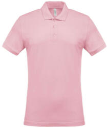 Kariban Férfi galléros piké póló, rövid ujjú, Kariban KA254, Pale Pink-L (ka254pp-l)