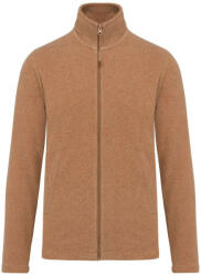 Kariban Uniszex FALCO cipzáras mikropolár pulóver, Kariban KA911, Camel Heather-M (ka911cah-m)