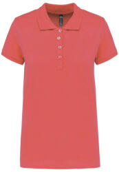 Kariban Női galléros piké póló, rövid ujjú, Kariban KA255, True Coral-2XL (ka255tcrl-2xl)