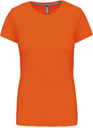 Kariban Női rövid ujjú környakas pamut póló, Kariban KA380, Orange-M (ka380or-m)