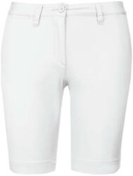 Kariban Női mosott hatású bermuda, Kariban KA751, White-44 (ka751wh-44)