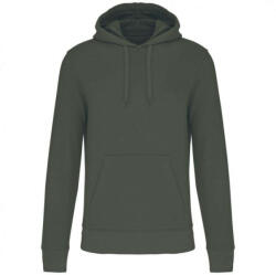 Kariban Férfi organikus kapucnis pulóver, Kariban KA4027, Dark Khaki-S (ka4027dkh-s)