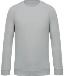 Kariban Férfi organikus környakas raglános pulóver, Kariban KA480, Snow Grey-3XL (ka480sngr-3xl)