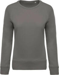Kariban Női raglános organikus környakas pulóver, Kariban KA481, Storm Grey-XS (ka481stgr-xs)