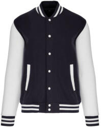 Kariban Uniszex vastag patentos pulóver, Kariban KA497, Navy/White-S (ka497nv-wh-s)