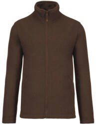 Kariban Uniszex FALCO cipzáras mikropolár pulóver, Kariban KA911, Chocolate-4XL (ka911co-4xl)